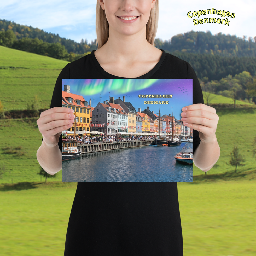 Miniaturbild: Copenhagen Denmark Poster. Shop Copenhagen Posters. 