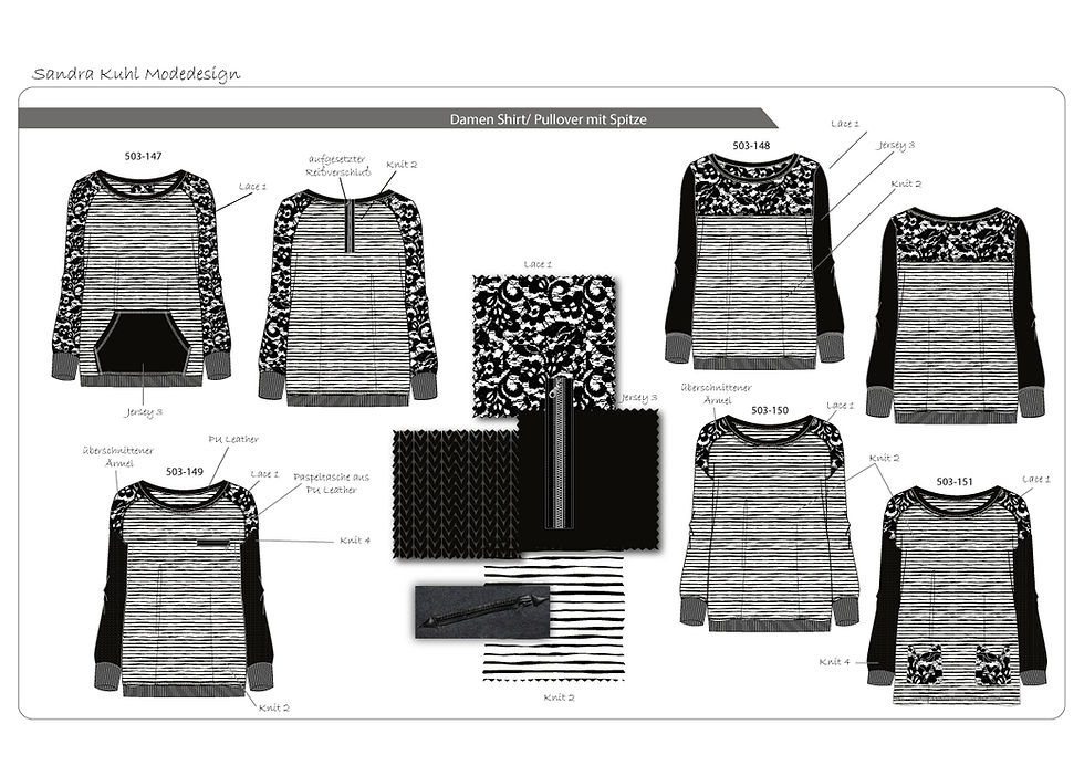 Damen Pullover mit Spitze