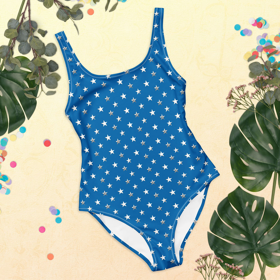Miniaturbild: One-Piece Swimsuit. Gut deckender Badeanzug mit Allover-Sternenprint.