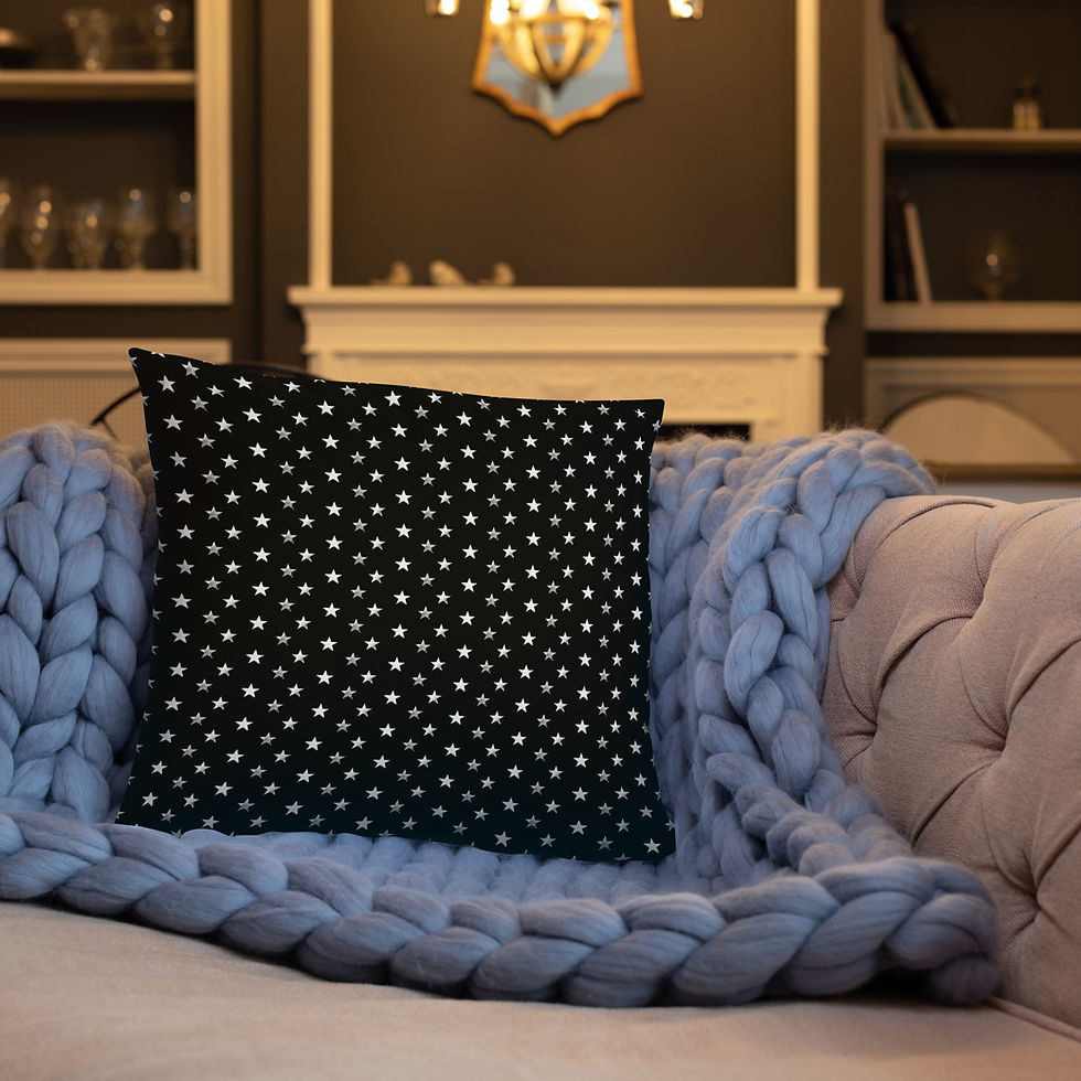 Miniaturbild: Basic-Kissen mit Allover-Sternenmuster. Basic Pillow. 