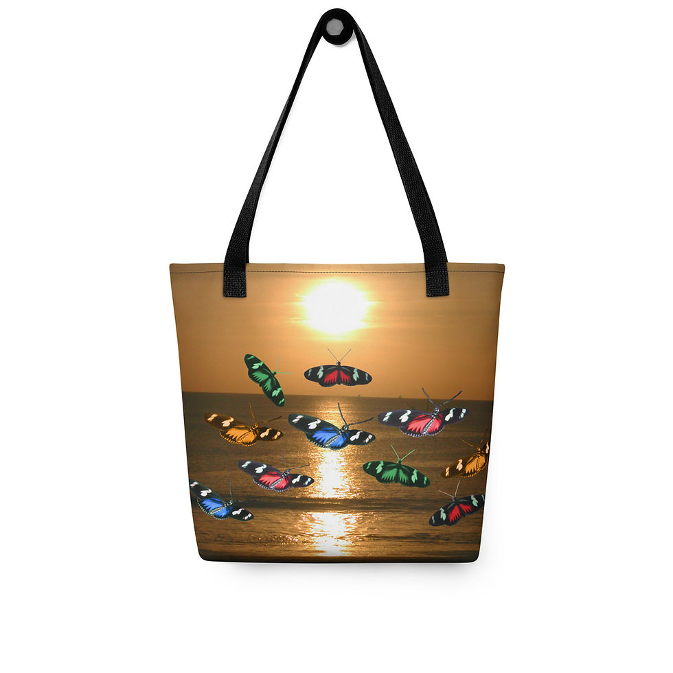 Miniaturbild: Die Tasche mit dem Schmetterling im Sommer. 