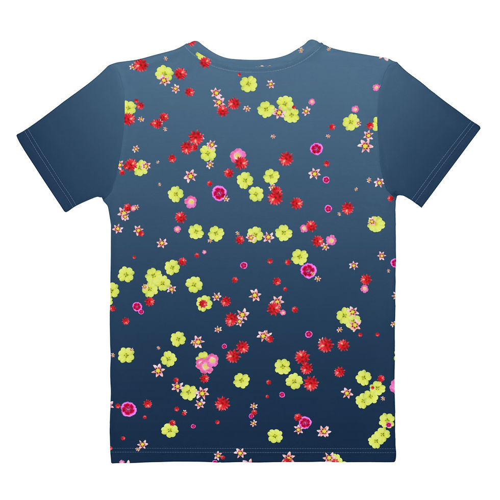 Miniaturbild: Allover print with sunny colorful flowers.