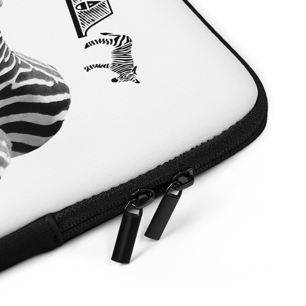 Miniaturbild: Laptop Sleeve. Zebra Laptop-Hülle.