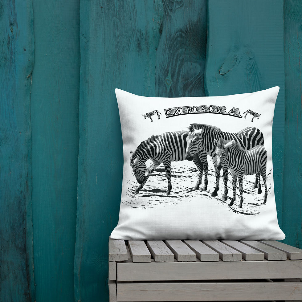 Miniaturbild: Zebra Premium Pillow. Zebra Premium-Kissen.