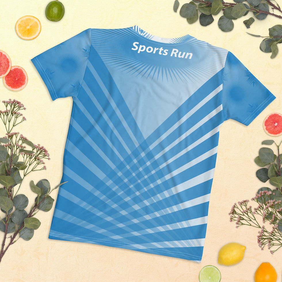Miniaturbild: Women's t-shirt for sports running in colour blue. 