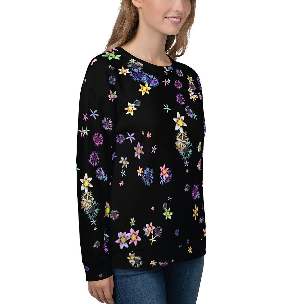 Miniaturbild: Women Sweatshirt Allover print with multicolored flowers