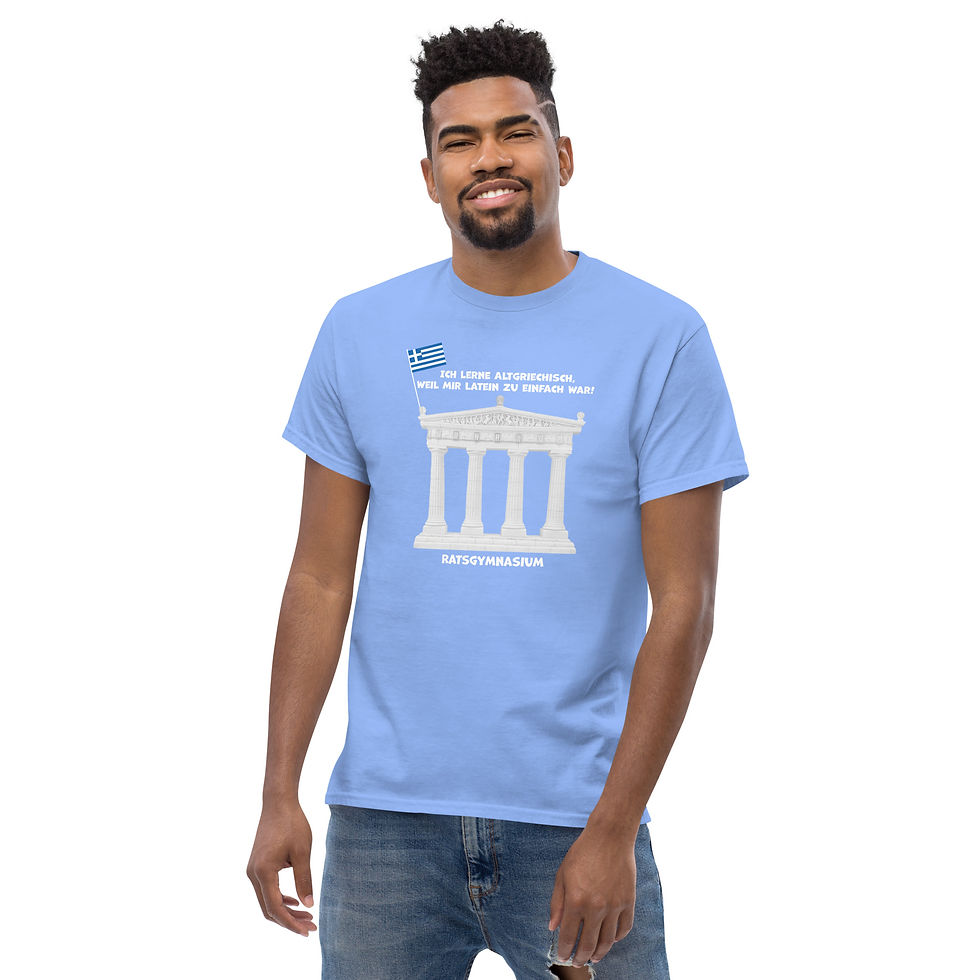 Miniaturbild: Antikes griechisches Unisex-T-Shirt im klassischen Stil.