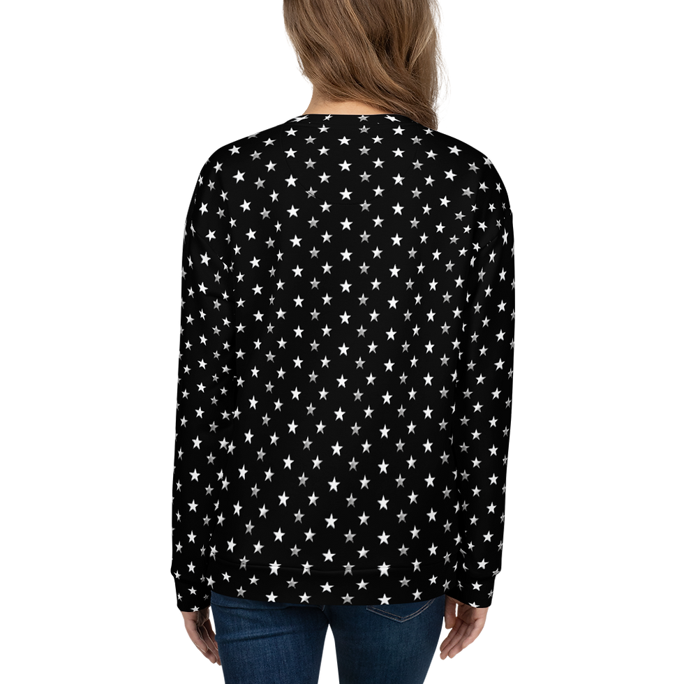 Miniaturbild: Recyceltes Unisex-Sweatshirt mit All-Over-Sterndruck. 