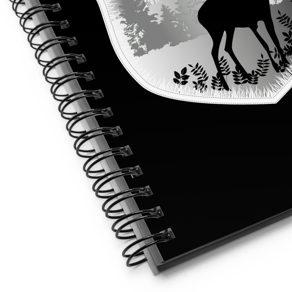 Miniaturbild: Spiral Notebook, Spiral-Notizbuch. HAPPY NEW DEER IN NATURE!  FROHE NEUE REHE!