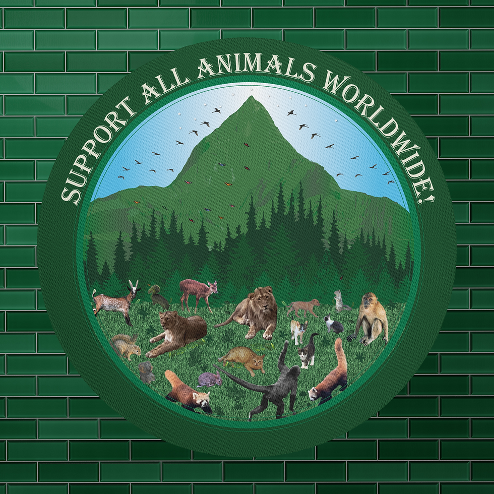 Miniaturbild: Round mousepad. Support all animals worldwide!
