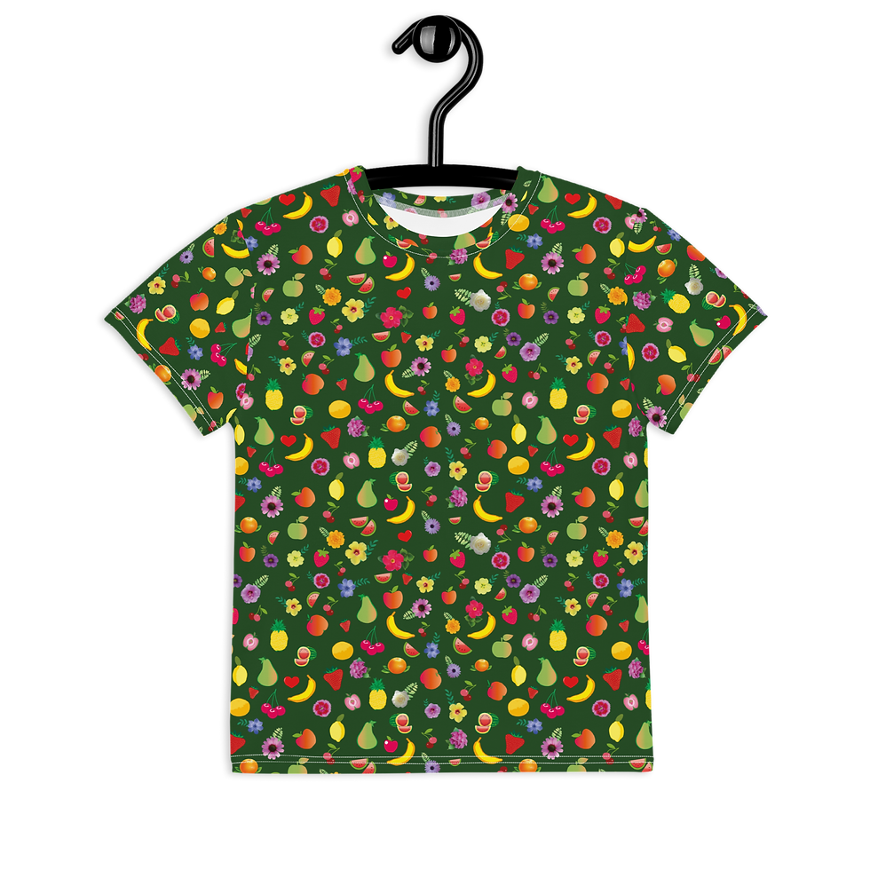 Miniaturbild: Jugend-T-Shirt mit Rundhalsausschnitt für Frühling und Sommer. 