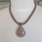 Polychrome Jasper Pendant on Beaded Necklace