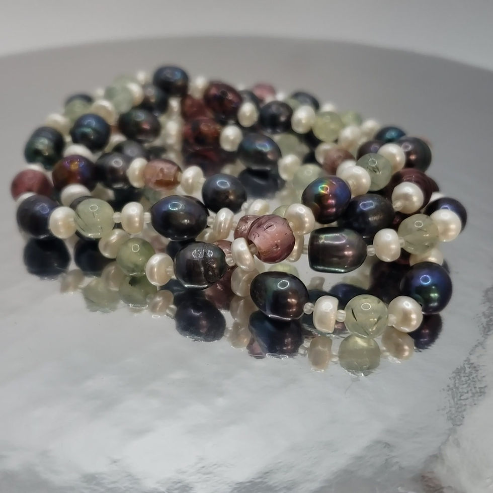 Thumbnail: Very Long Multi Pearl Necklace