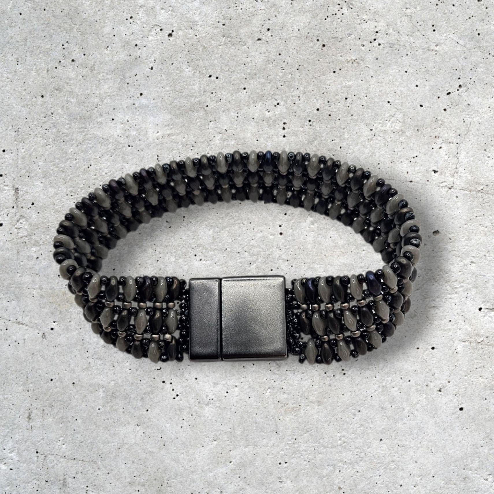 Shades of Grey Beaded Bracelet