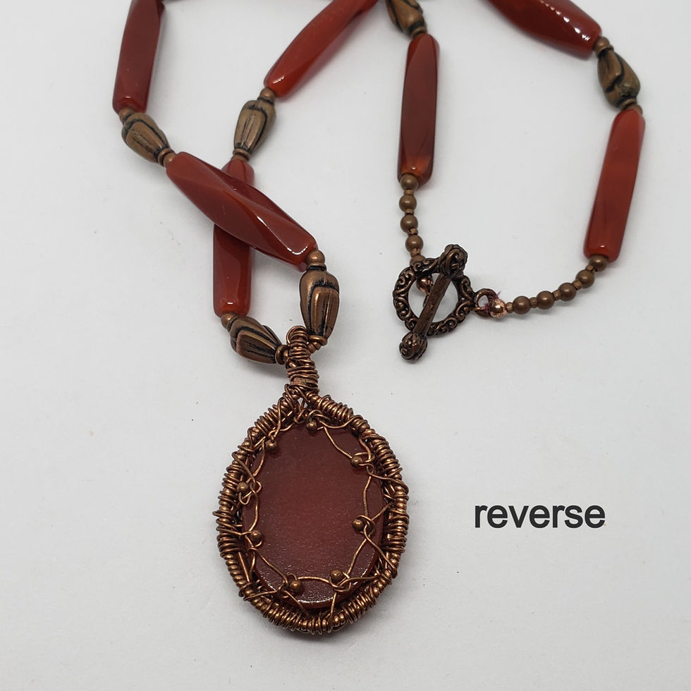 Thumbnail: Carnelian and Copper Necklace