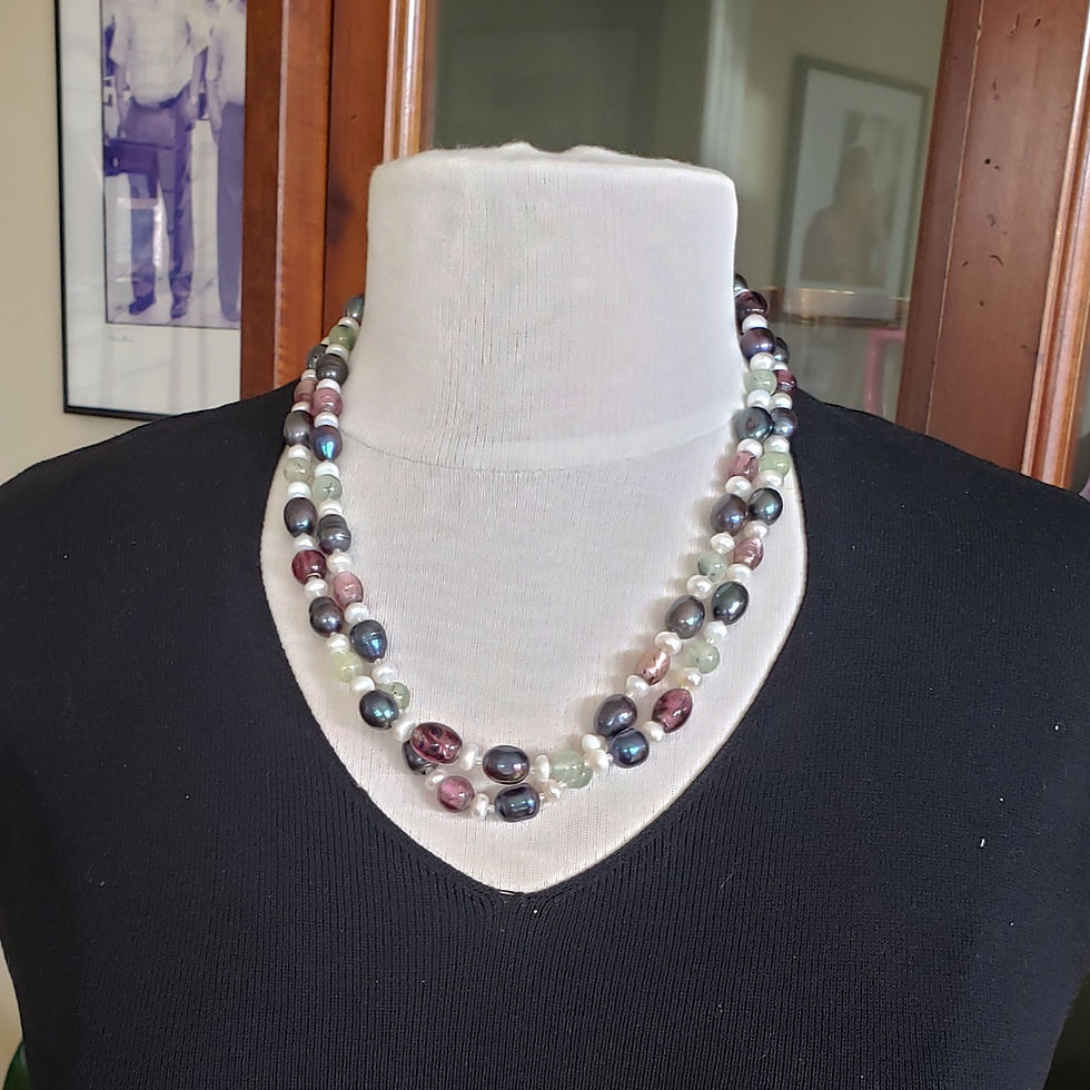 Thumbnail: Very Long Multi Pearl Necklace