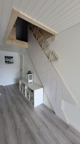 Entdecke die Welt von Klappster! 🌟

Unsere innovative Raumspartreppe bringt nicht nur Stil, sondern auch Funktionalität in dein Zuhause. Perfekt für die Gallerie oder das Estrichgeschoss – spare Platz und kreiere gleichzeitig ein modernes Ambiente. 
Bist du bereit, dein Zuhause zu transformieren? 🏡