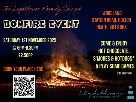 Bonfire Event for the whole Family, Saturday 1st November 2025 @6pm-8.30pm, Holton Heath.