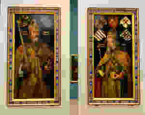 Albrecht Durer, Emperor Charlemagne and Emperor Sigismund, 1512 -- very fierce looking monarchs
