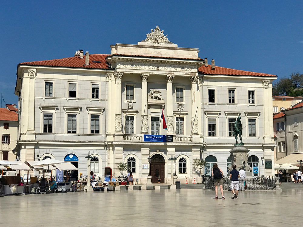 Piran's graceful Roman style City Hall