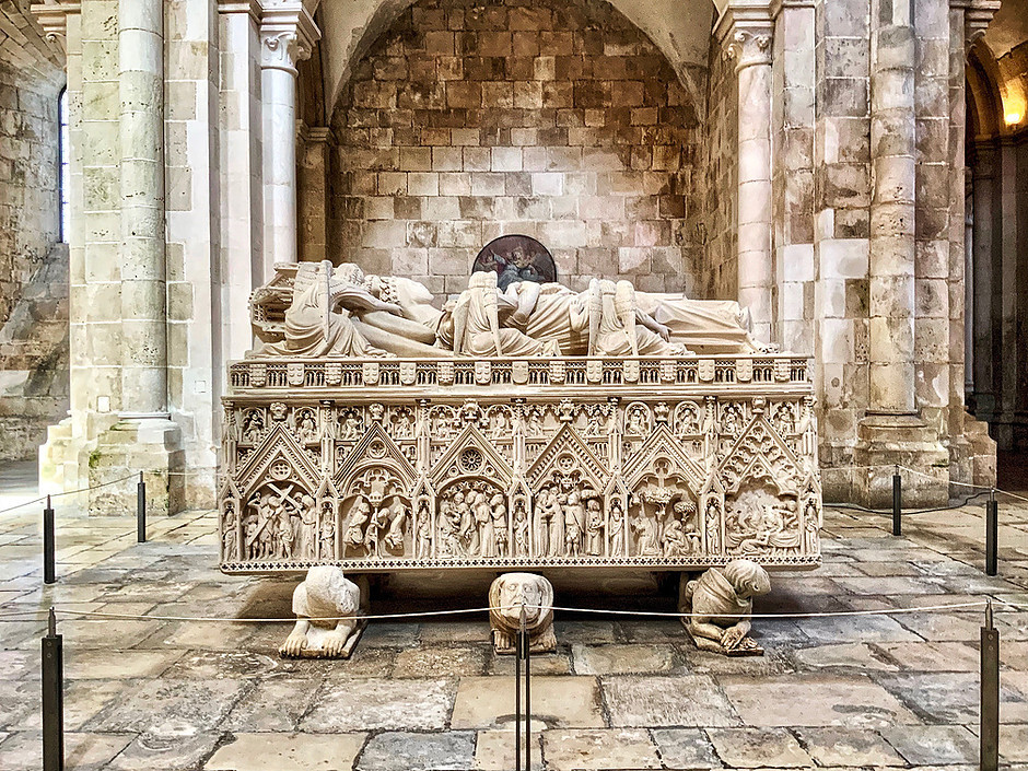 the tomb of Inês de Castro of Spain in the Alcobaça church