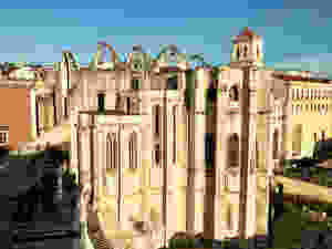 view of Igreja do Carmo from the Santa Justa Elevator