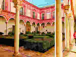 the beautiful cloister of Seville's Fine Art Museum