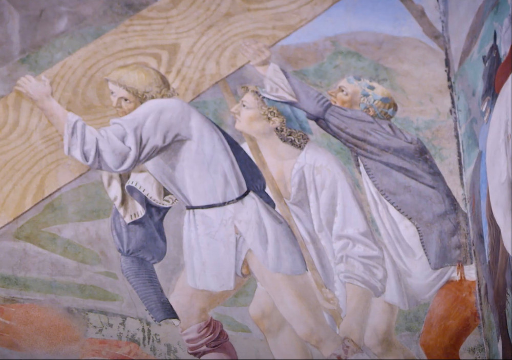 the famed fresco cycle of The Legend of the True Cross in the Barri Chapel in Arezzo