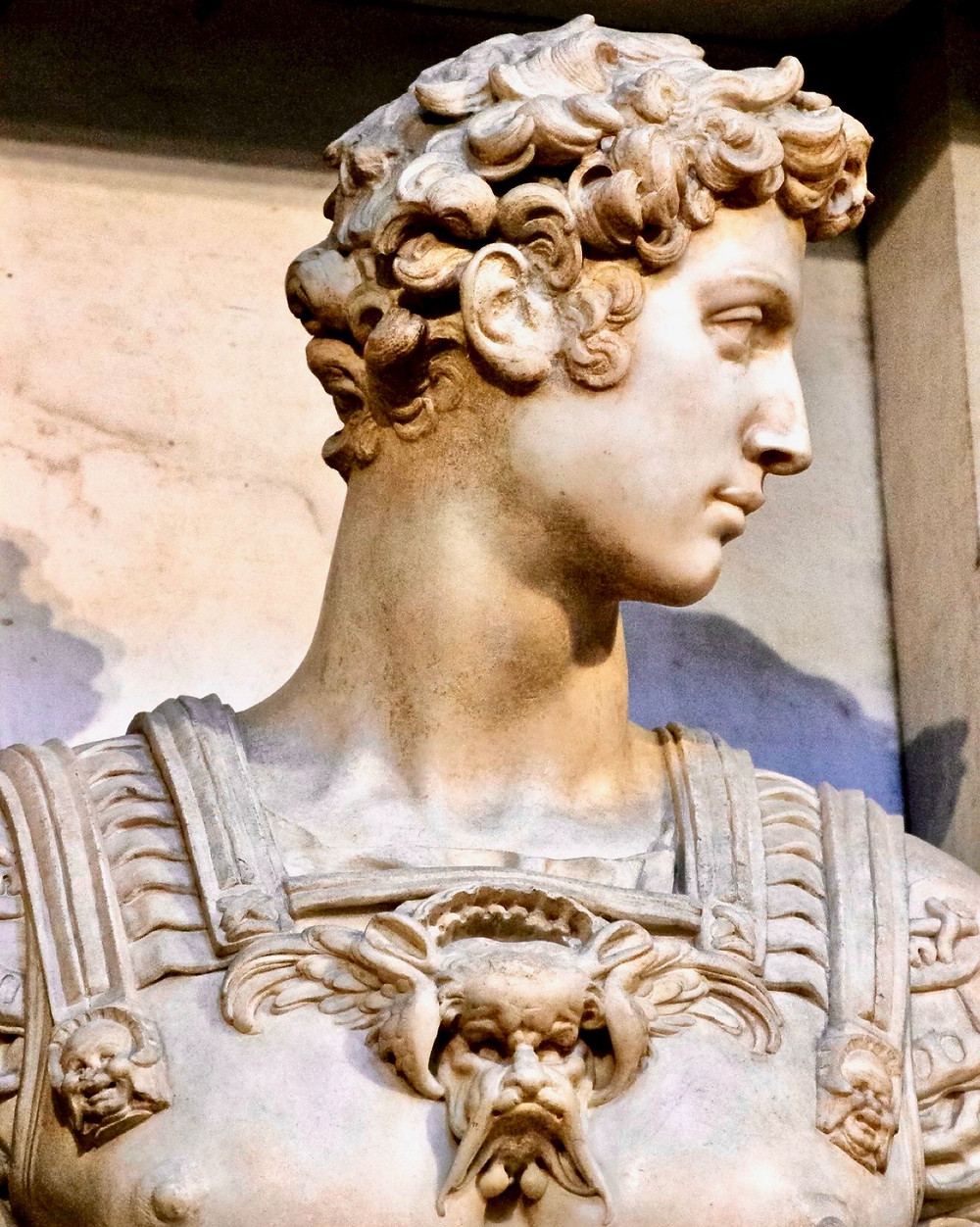 beautiful sculpture of Giuliano in the Medici Chapel