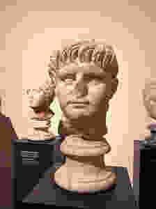 a rare bust of Nero in the Palatine Museum, in a room full of important portrait busts