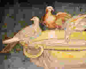 mosaic showing doves drinking from a bowl, from Hadrian's villa, 2nd century AD