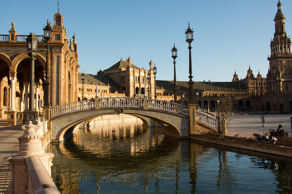 the Plaza España in Seville Spain