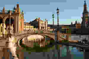 the Plaza España in Seville Spain