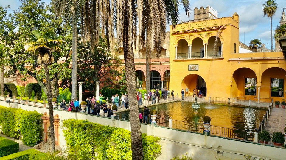 the Mercury Pool in the Alcazar Gardens