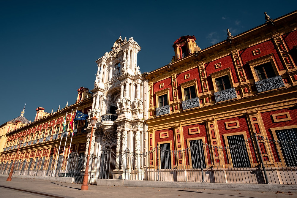 Palacio de San Telmo, a government building in Seville Spain