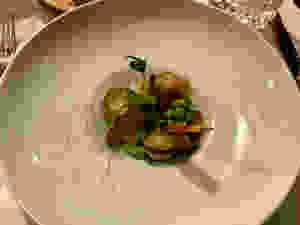 my appetizer at Liszt restaurant, delicious but I would have preferred a salad