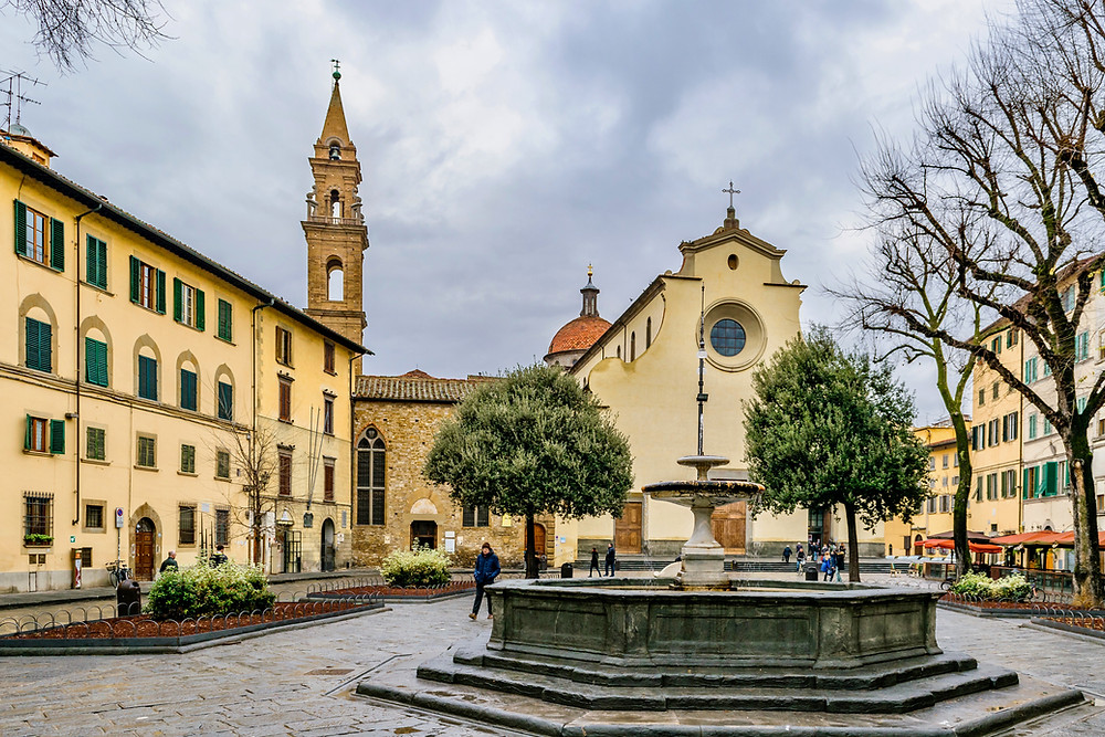Piazza di Santo Spirito, with the Church in the center