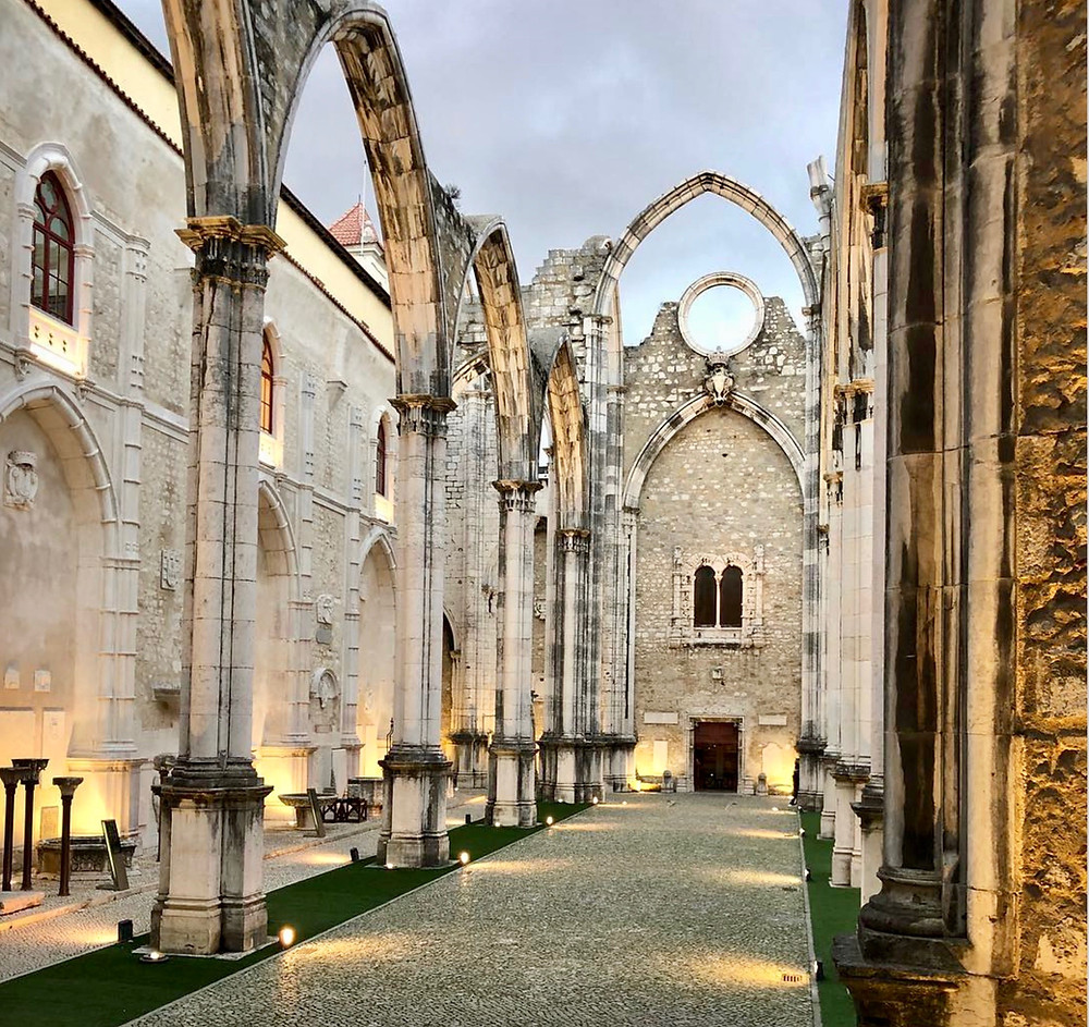 the ruins of Carno Convent in Lisbon