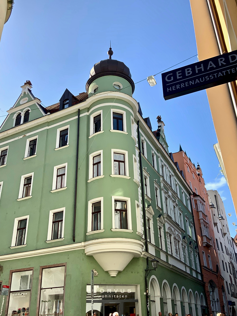 one of the many towers in Regensburg Germany