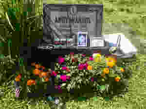 Andy Warhol's grave in a suburb of Pittsburgh, which I visited after my museum experience