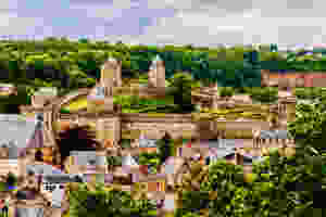 the Chateau de Fougeres in the village of Fougeres Brittany