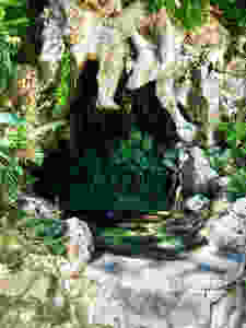 a little grotto in the gardens