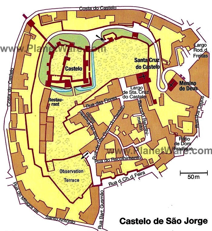 map of St. George's Castle
