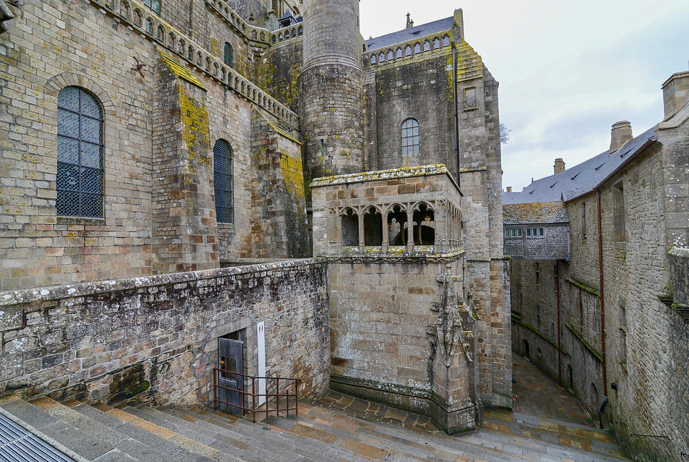 entrance to the abbey at Mont Saint-Michel