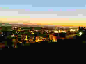 my sunset view of the Alhambra from the Mirador de San Nicolas