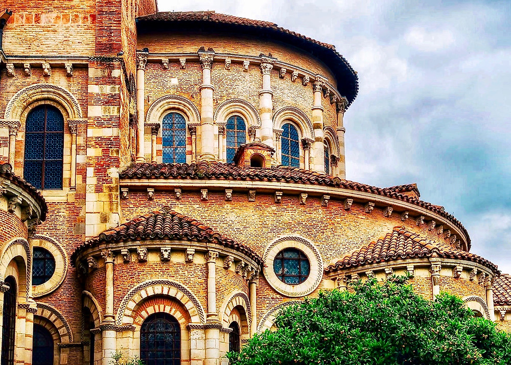 detail of the UNESCO site, the Basilica of Saint Sernin