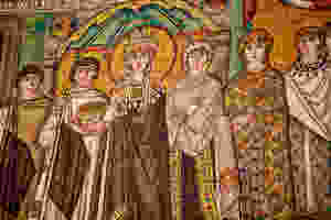 mosaic of Empress Theodora and her attendants in San Vitale in Ravenna