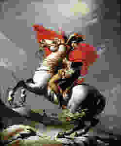Jacques-Louis David's painting of Napoleon Crossing the Alps, 1802