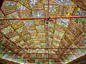 the ceiling of the Great Hall where PhD defenses take place
