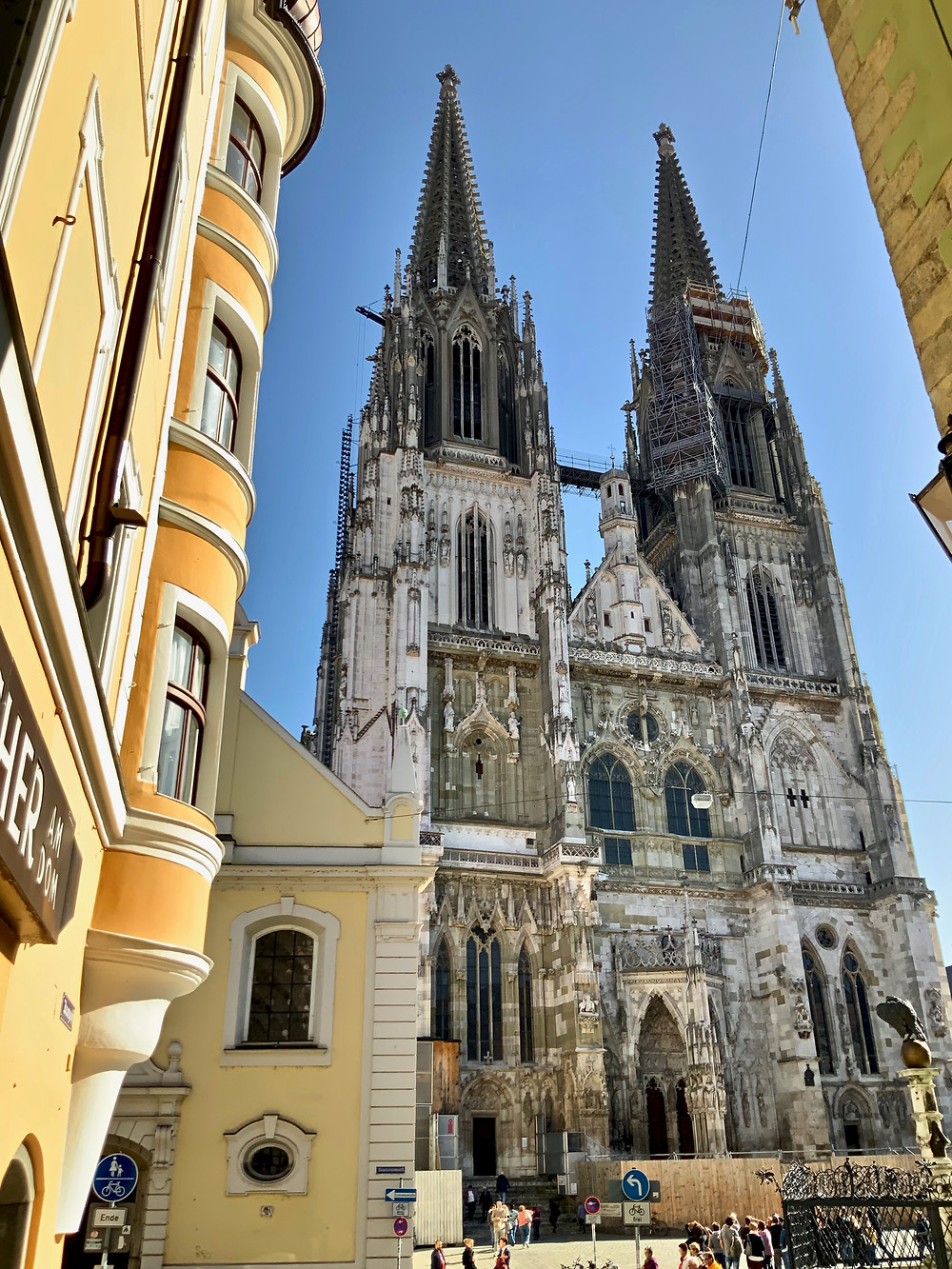the towering Regensburg Cathedral